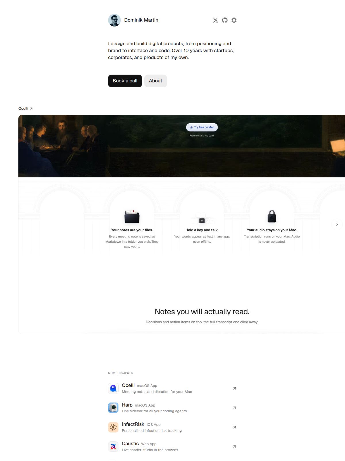 Dominik Martin portfolio screenshot